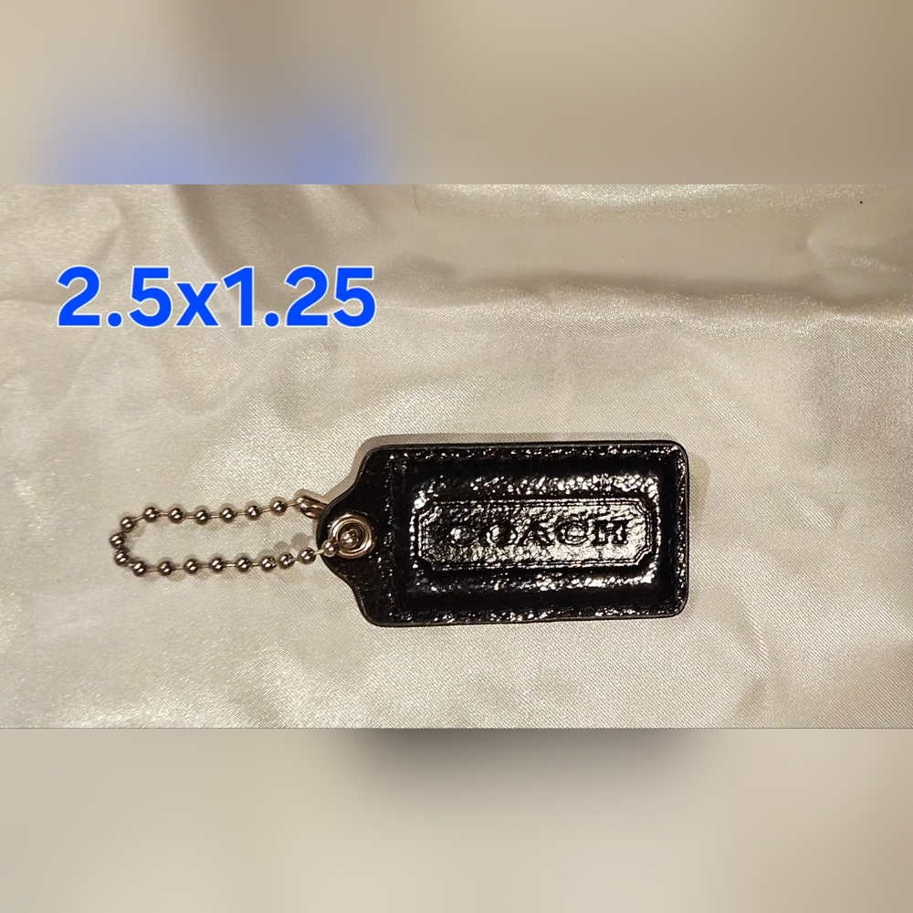 Coach Black Patent Leather Hangtag